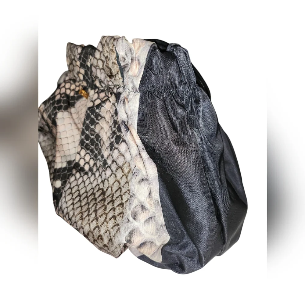 PRADA Python Print Nylon Crossbody Handbag - Picture 5 of 16